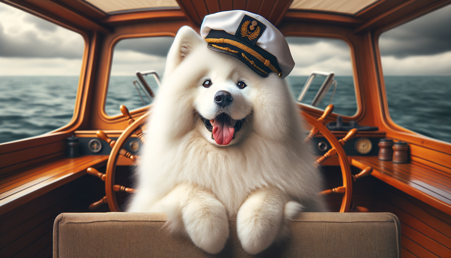 Nacho as as boat captain